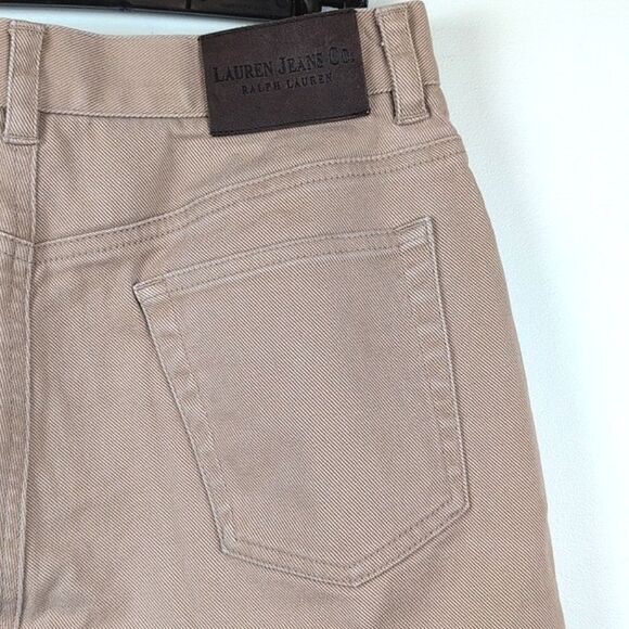 Ralph Lauren Tan Lauren Jeans Co High-Waisted Jean Straight Leg Pants Size 10P - Picture 8 of 10